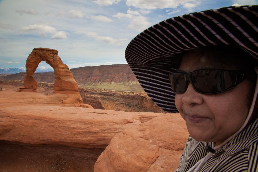 My Momma and Delicate Arch